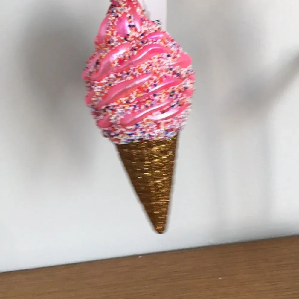 Anthropologie Vondels Ice Cream Cone Ornament.